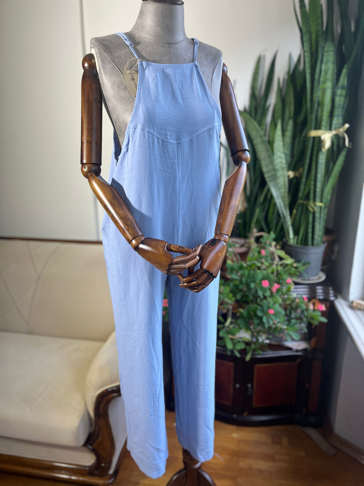 Adjustable Strap Ayrobin Fabric Casual Overalls - Stylish & Comfortable Everyday Jumpsuit for Women