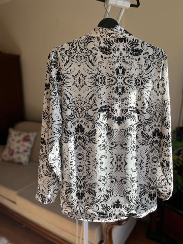 Stylish Patterned Khaki Viscose Long Sleeve Shirt for Effortless Elegance