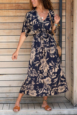 Maxi Dresses For Women With Sleeves, Half Sleeve Dress, Flower Dress Women, Summer Dresses For Women, Boho Dress Women, Maxi Boho Dresses