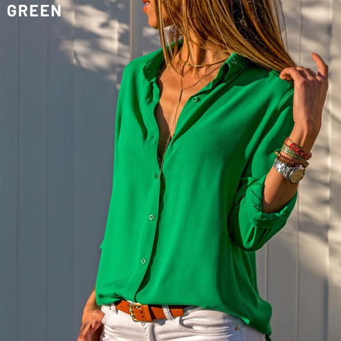 Basic Women Shirt-Long Sleeved Top-Buttoned Shirt-Designer Women Top-Button Down Shirt-Womens Top-Casual Top- Office Blouse-Casual Top