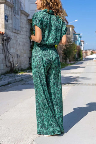 Elastic Waist Pockets Wide Leg Jumpsuit,Cotton Overalls,Casual Jumpsuit,Summer,Loose Jumpsuit,Hippie Jumpsuit Wide Leg Jumpsuit(Rompers)