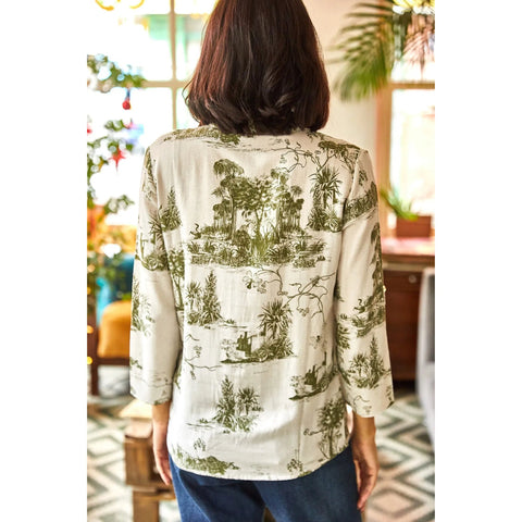 Floral Pattern Vintage Cotton Woman Blouse, White Blouse Vintage, Floral Pattern Blouse,Gift For Her,Collar Blouse,Cotton Blouse,Boho Blouse 3