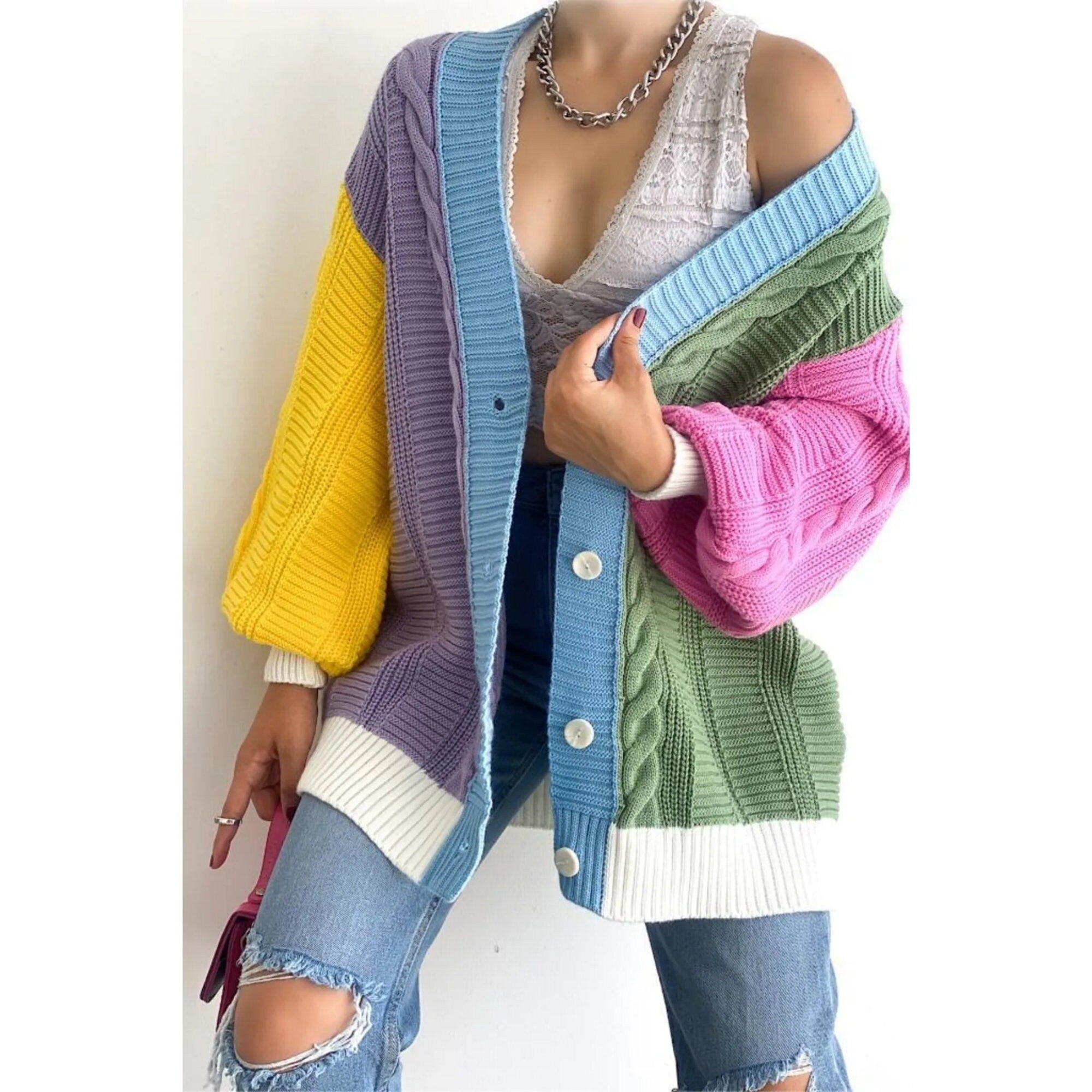 Loose on sale crochet cardigan