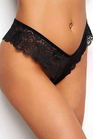 Seductive Black Lace Panties, Erotic Sexy  Lace Lingerie, Lace Thong,  Romantic Honeymoon Lingerie, Black Lace Underwear