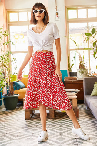 Floral Printed Wrap Skirt, Vintage Ethnic Boho Skirt, Summer Wrap Skirt Handmade, 90s skirt-boho skirt long-boho maxi skirt